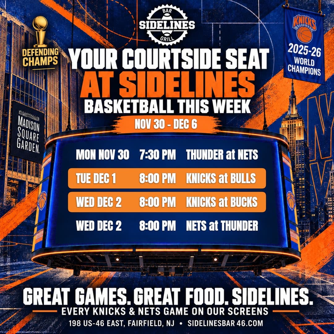 Basketball This Week at Sidelines – Nov 30 – Dec 6