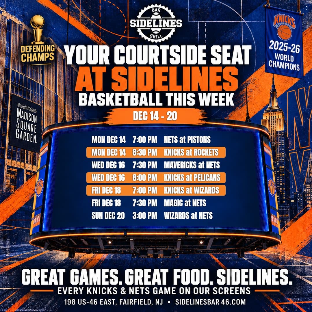 Basketball This Week at Sidelines – Dec 14–20
