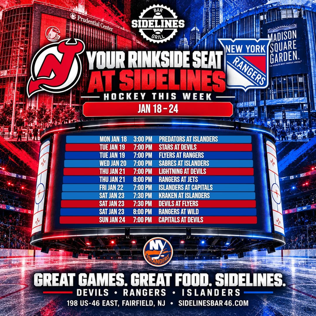 Hockey This Week at Sidelines – Jan 18–24