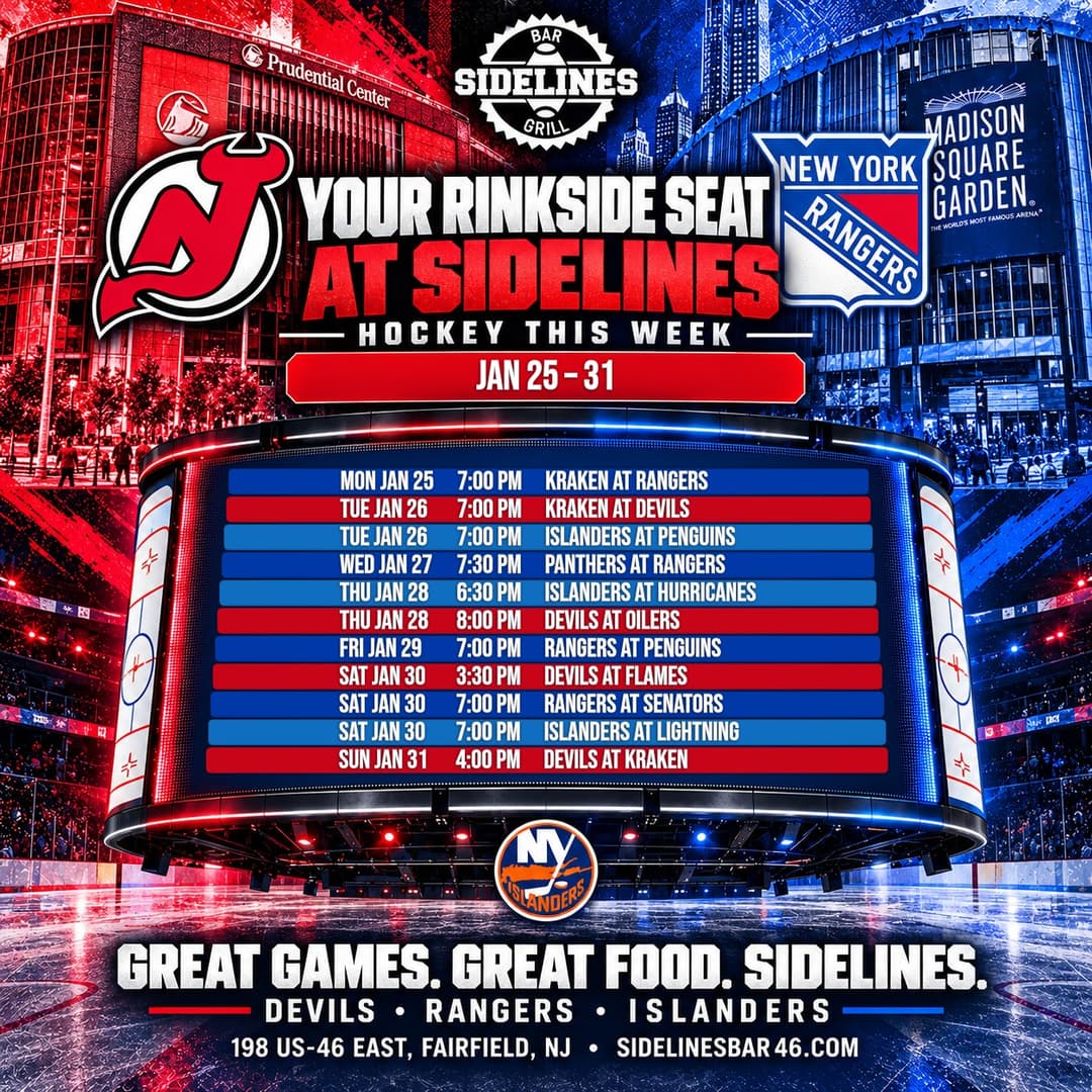 Hockey This Week at Sidelines – Jan 25–31