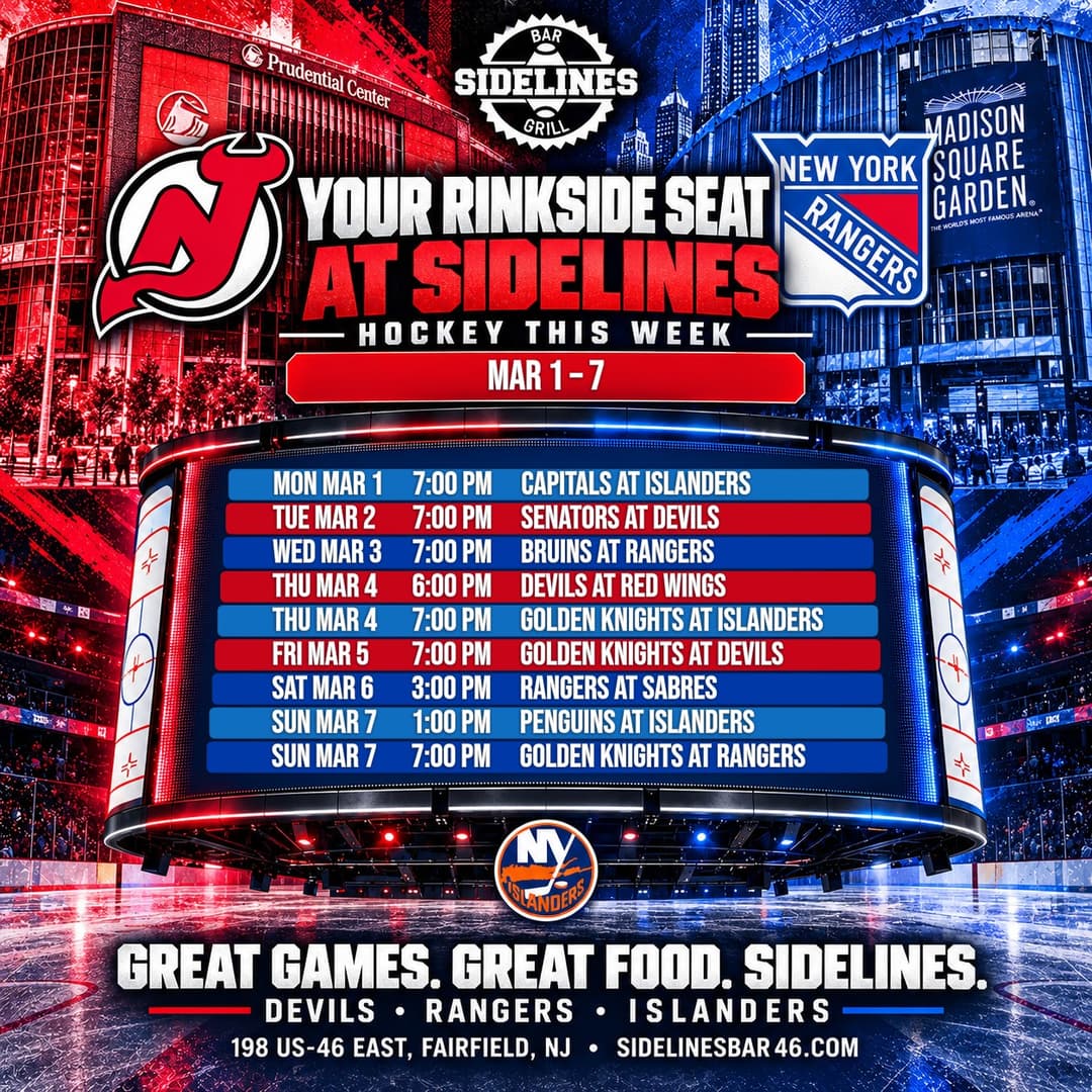 Hockey This Week at Sidelines – Mar 1–7