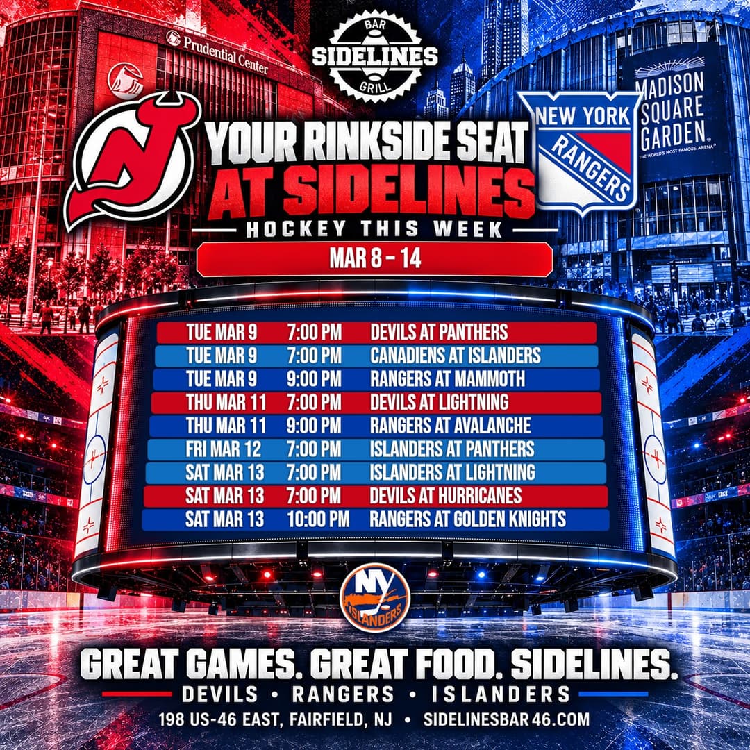 Hockey This Week at Sidelines – Mar 8–14