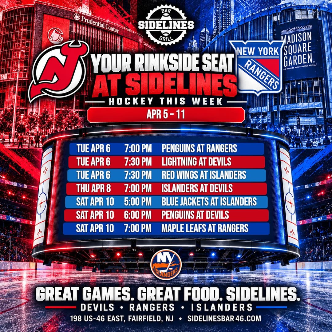 Hockey This Week at Sidelines – Apr 5–11